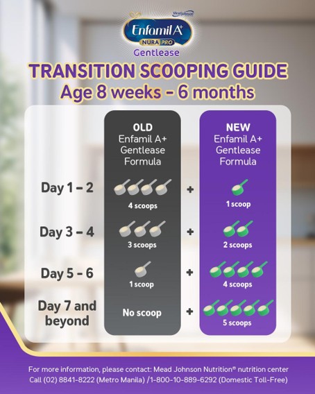 Enfagrow 2024 New Formula Transition Guide — Age 8 weeks–6 months