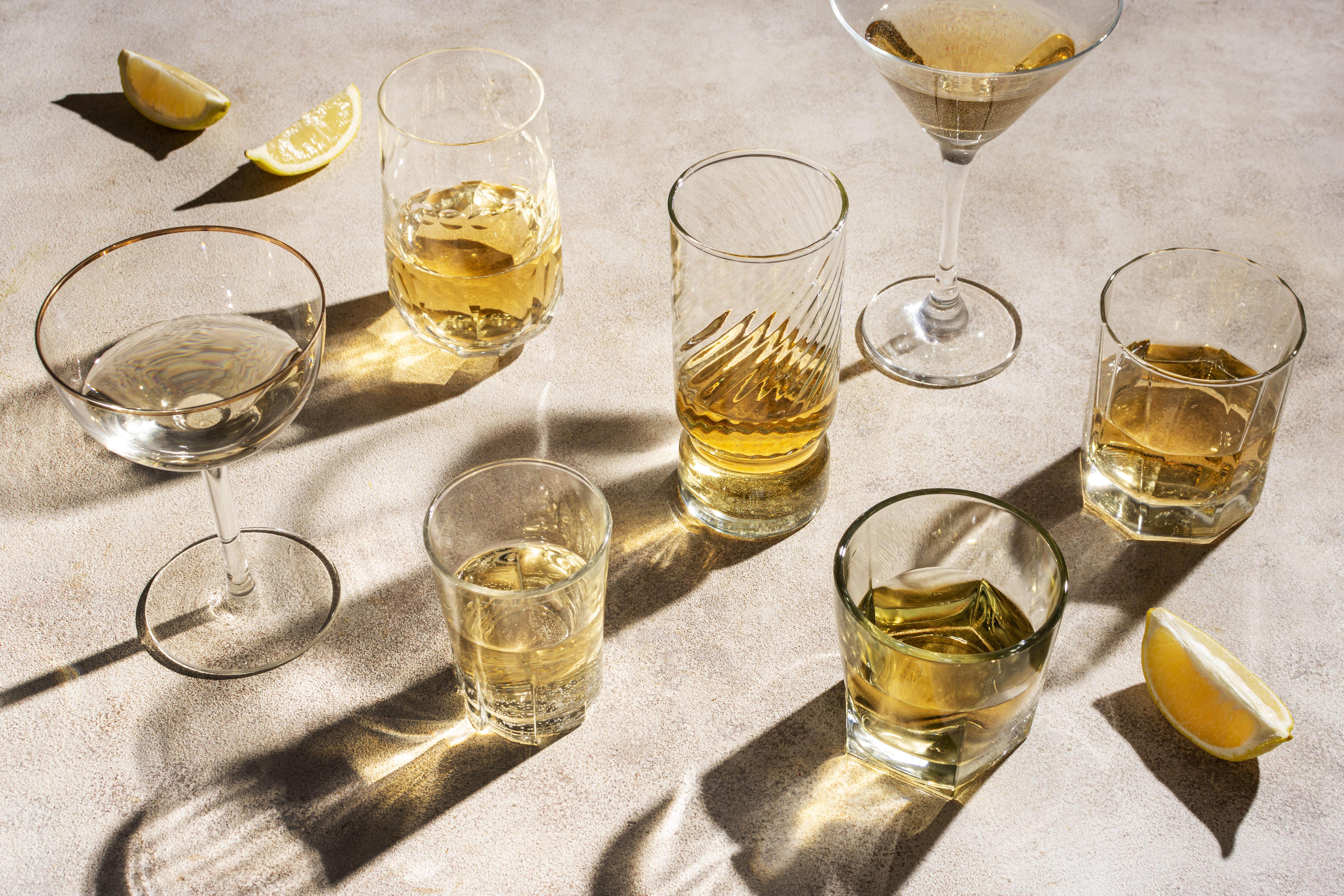 arrangement with delicious mezcal beverage