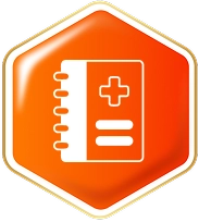 Medical record book icon