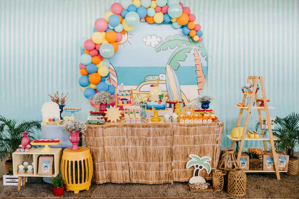 Troplical theme first birthday